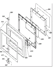 02 - Door parts for Amana Microwave DE1200I / P1300501M from AppliancePartsPros.com