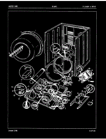 02 - Cylinder & Drive (Rev. J) parts for Admiral Dryer DE18F2AM from AppliancePartsPros.com