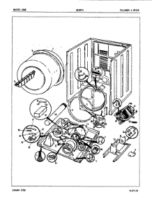 02 - Cylinder & Drive (Rev. J,K) parts for Admiral Dryer DE20F5 from AppliancePartsPros.com