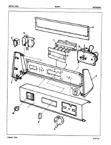 02 - Control Panel (Rev. J-K) parts for Admiral Dryer DE20F8HW from AppliancePartsPros.com