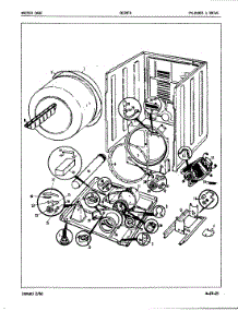02 - Cylinder & Drive (Rev. A-H) parts for Admiral Dryer DE20F8WW from AppliancePartsPros.com
