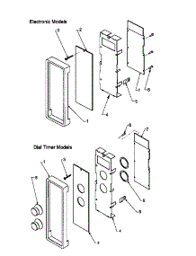 03 - Control Panel Assy parts for Amana Microwave DE2100ID / P4020008401 from AppliancePartsPros.com