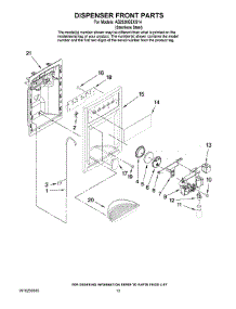08 - Dispenser Front Parts parts for Maytag Refrigerator AS2626GEKS14 from AppliancePartsPros.com
