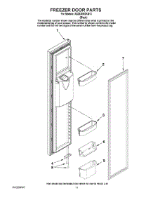 07 - Freezer Door Parts parts for Maytag Refrigerator AS2628HEKB13 from AppliancePartsPros.com