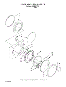 02 - Door And Latch Parts parts for Maytag Washer MHWZ600WR00 from AppliancePartsPros.com