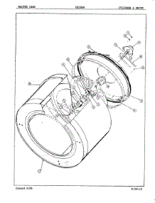 02 - Cylinder & Drive parts for Admiral Dryer DE26D6 from AppliancePartsPros.com