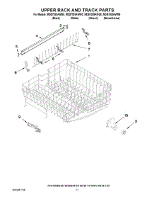 09 - Upper Rack And Track Parts parts for Maytag Dishwasher MDB7809AWB0 from AppliancePartsPros.com