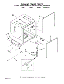 05 - Tub And Frame Parts parts for Maytag Dishwasher MDB7809AWW0 from AppliancePartsPros.com