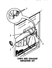 02 - 159P3 Side Exhaust Deflector Kit parts for Amana Dryer DE3010 from AppliancePartsPros.com