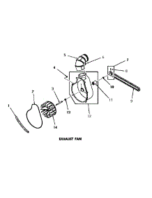 11 - Exhaust Fan parts for Amana Dryer DE3011 from AppliancePartsPros.com
