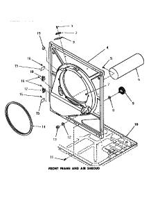 12 - Front Frame & Air Shroud parts for Amana Dryer DE3011 from AppliancePartsPros.com