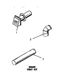 04 - 20600 Vent Kit parts for Amana Dryer DE3231 from AppliancePartsPros.com