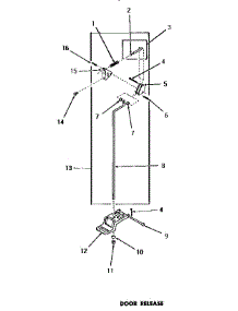 09 - Door Release parts for Amana Dryer DE3231 from AppliancePartsPros.com