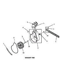 12 - Exhaust Fan parts for Amana Dryer DE3231 from AppliancePartsPros.com