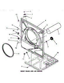13 - Front Frame & Air Shroud parts for Amana Dryer DE3231 from AppliancePartsPros.com