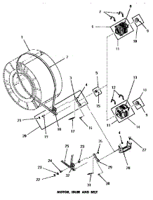 17 - Motor, Idler & Belt parts for Amana Dryer DE3231 from AppliancePartsPros.com