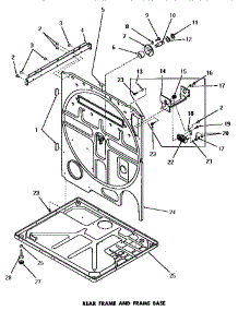 20 - Rear Frame & Frame Base parts for Amana Dryer DE3231 from AppliancePartsPros.com