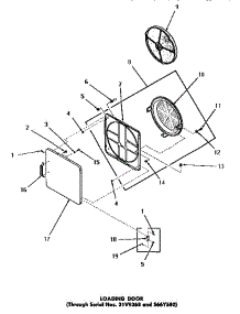 14 - Loading Door parts for Amana Dryer DE3271 from AppliancePartsPros.com
