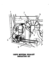 03 - 160P3 Bottom Exhaust Deflector Kit parts for Amana Dryer DE3670 from AppliancePartsPros.com