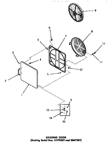 15 - Loading Door parts for Amana Dryer DE3790 from AppliancePartsPros.com