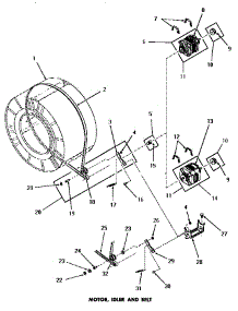 16 - Motor, Idler & Belt parts for Amana Dryer DE3790 from AppliancePartsPros.com
