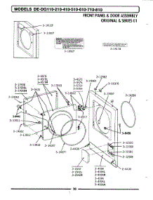 02 - Front Panel & Door Assembly parts for Maytag Dryer DE510 from AppliancePartsPros.com