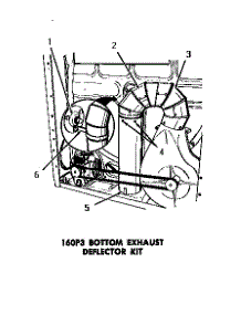 03 - 160P3 Bottom Exhaust Deflector Kit parts for Amana Dryer DE6050 from AppliancePartsPros.com