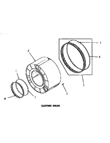 06 - Clothes Drum parts for Amana Dryer DE6050 from AppliancePartsPros.com