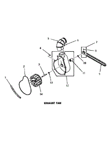 12 - Exhaust Fan parts for Amana Dryer DE6050 from AppliancePartsPros.com