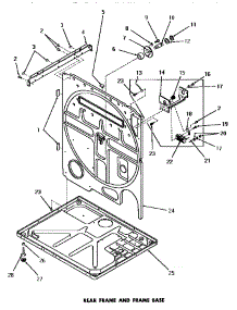 20 - Rear Frame & Frame Base parts for Amana Dryer DE6050 from AppliancePartsPros.com