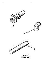 04 - 20600 Vent Kit parts for Amana Dryer DE6051 from AppliancePartsPros.com