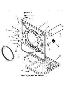13 - Front Frame & Air Shroud parts for Amana Dryer DE6051 from AppliancePartsPros.com