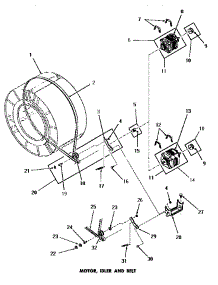 16 - Motor, Idler & Belt parts for Amana Dryer DE6080 from AppliancePartsPros.com