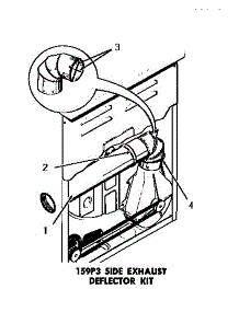 02 - 159P3 Side Exhaust Deflector Kit parts for Amana Dryer DE6081 from AppliancePartsPros.com