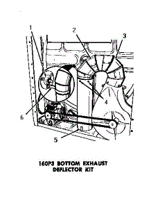 03 - 160P3 Bottom Exhaust Deflector Kit parts for Amana Dryer DE6081 from AppliancePartsPros.com