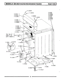08 - Rear View parts for Maytag Dryer DE610 from AppliancePartsPros.com