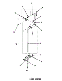 08 - Door Release parts for Amana Dryer DE6230 from AppliancePartsPros.com