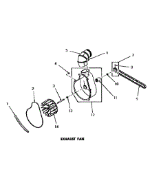 11 - Exhaust Fan parts for Amana Dryer DE6230 from AppliancePartsPros.com