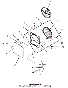 14 - Loading Door parts for Amana Dryer DE6231 from AppliancePartsPros.com