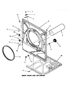 12 - Front Frame & Air Shroud parts for Amana Dryer DE6260 from AppliancePartsPros.com