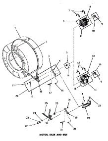 16 - Motor, Idler & Belt parts for Amana Dryer DE6260 from AppliancePartsPros.com