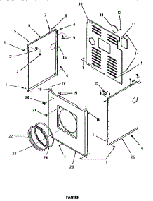 17 - Panels parts for Amana Dryer DE6260 from AppliancePartsPros.com