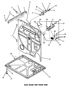 18 - Rear Frame & Frame Base parts for Amana Dryer DE6261 from AppliancePartsPros.com