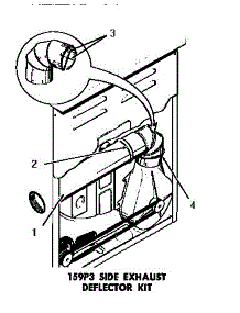 02 - 159P3 Side Exhaust Deflector Kit parts for Amana Dryer DE9021 from AppliancePartsPros.com