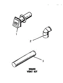 04 - 20600 Vent Kit parts for Amana Dryer DE9021 from AppliancePartsPros.com