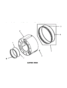 06 - Clothes Drum parts for Amana Dryer DE9021 from AppliancePartsPros.com