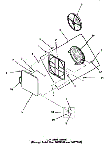 15 - Loading Door parts for Amana Dryer DE9021 from AppliancePartsPros.com