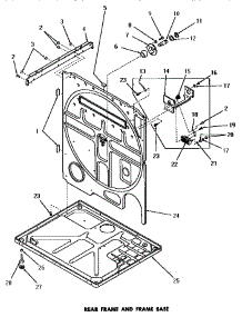 20 - Rear Frame And Frame Base parts for Amana Dryer DE9021 from AppliancePartsPros.com