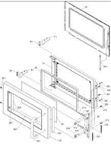 02 - Door parts for Amana Microwave DEC1000VP / P1304422M from AppliancePartsPros.com