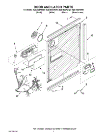 03 - Door And Latch Parts parts for Maytag Dishwasher MDB7809AWM0 from AppliancePartsPros.com